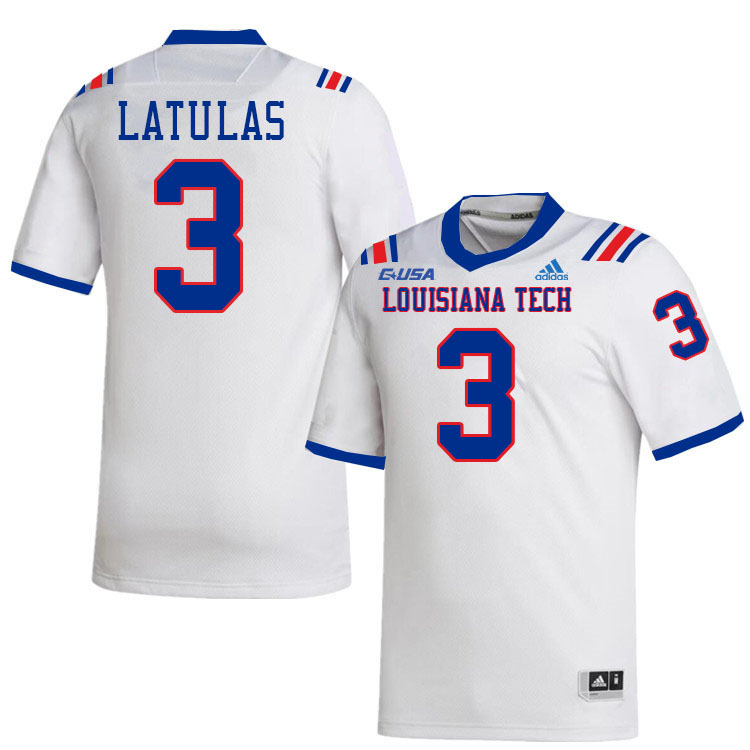 Dedrick Latulas Louisiana Tech Jersey,LA Tech Bulldogs Football Jerseys,Uniforms,Gears-White